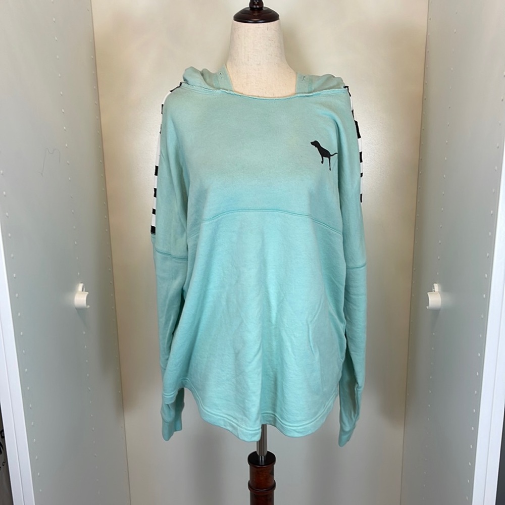 PINK Aqua Tunic Hoodie Size Large